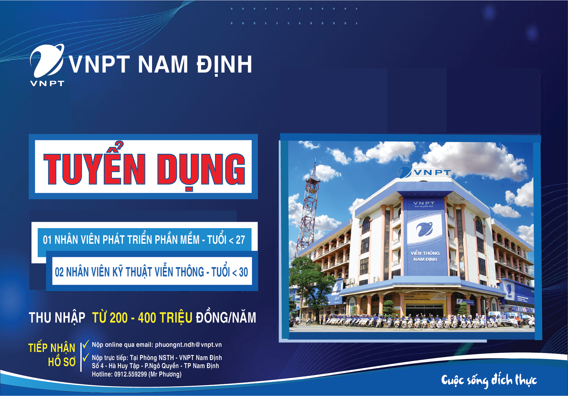 VNPT NAM ĐỊNH TUYỂN DỤNG  